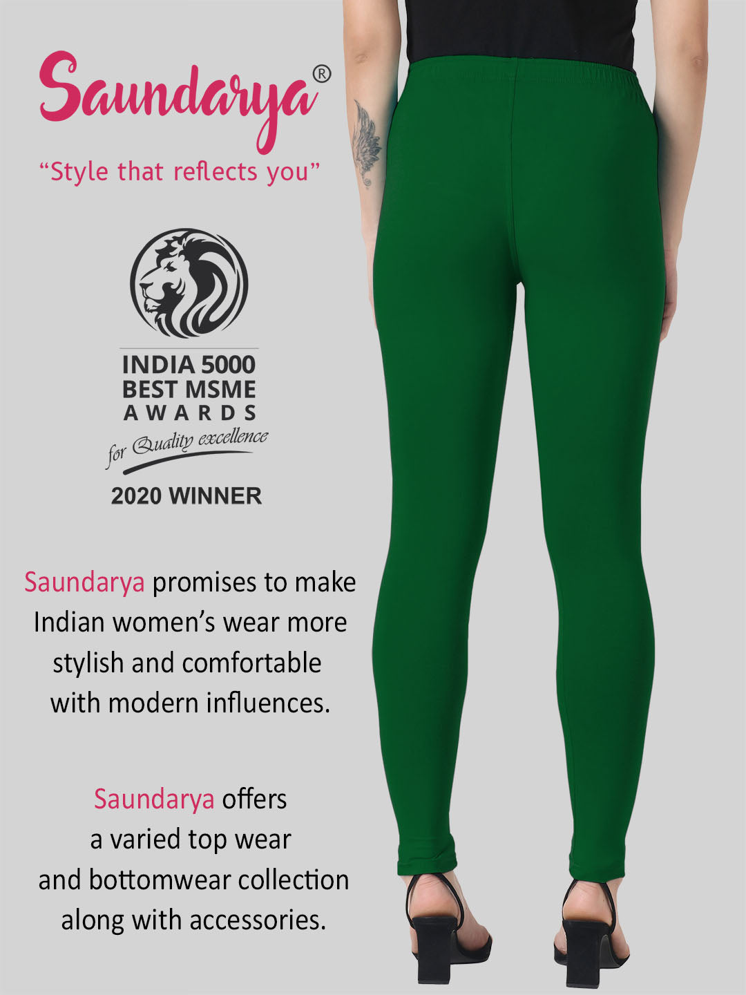 Women leggings bottle green