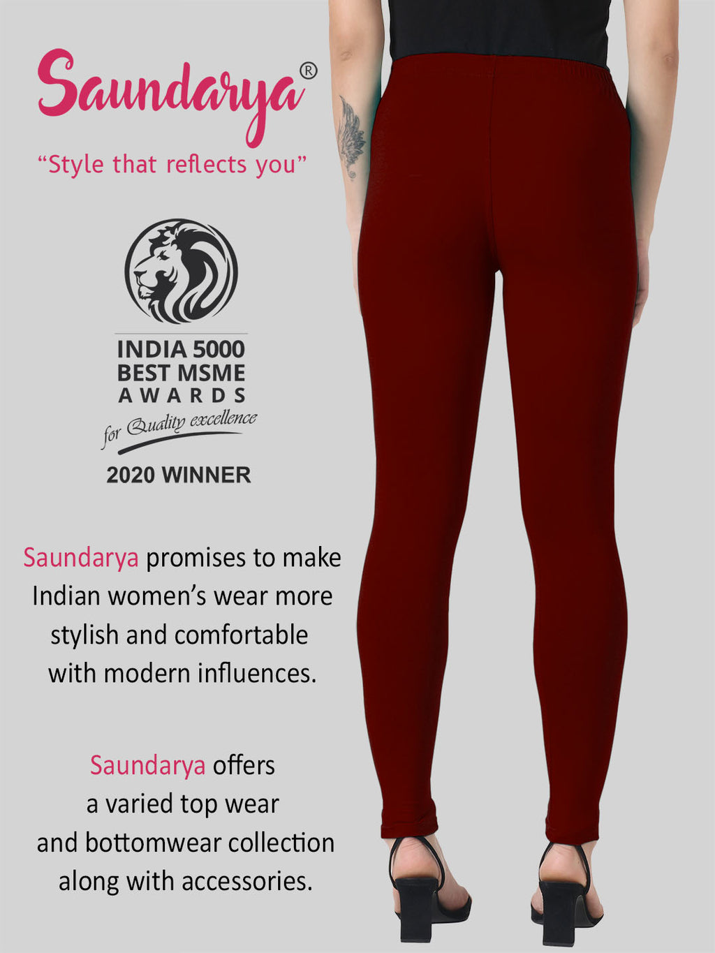 Women leggings maroon