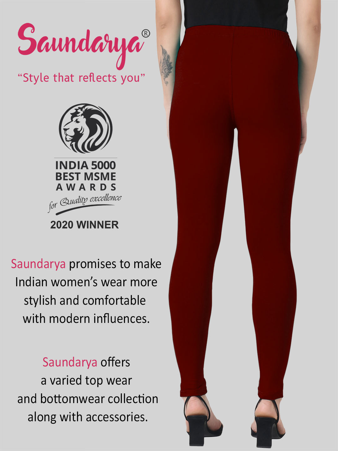 Women leggings maroon