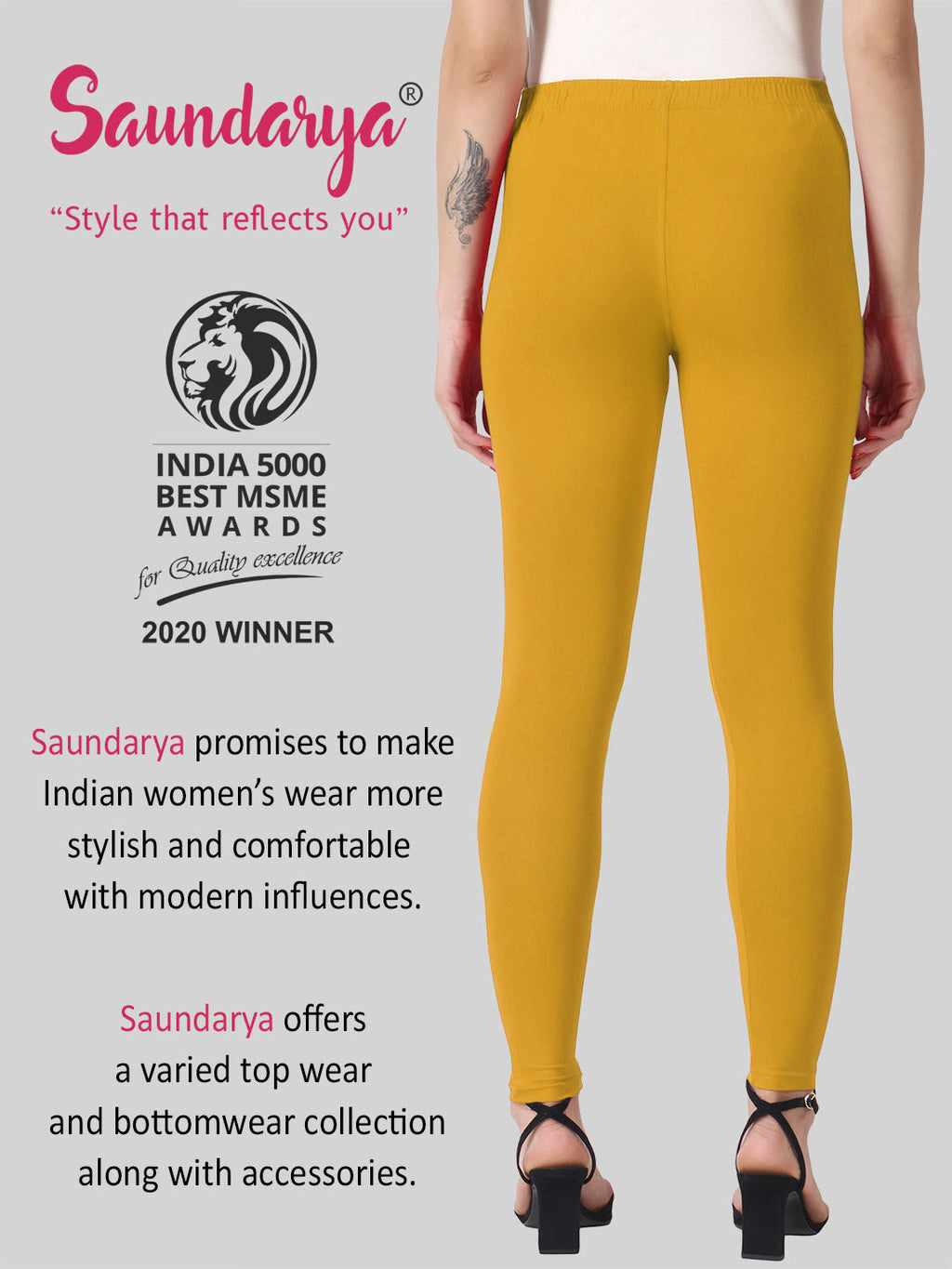 Women leggings turmeric yellow