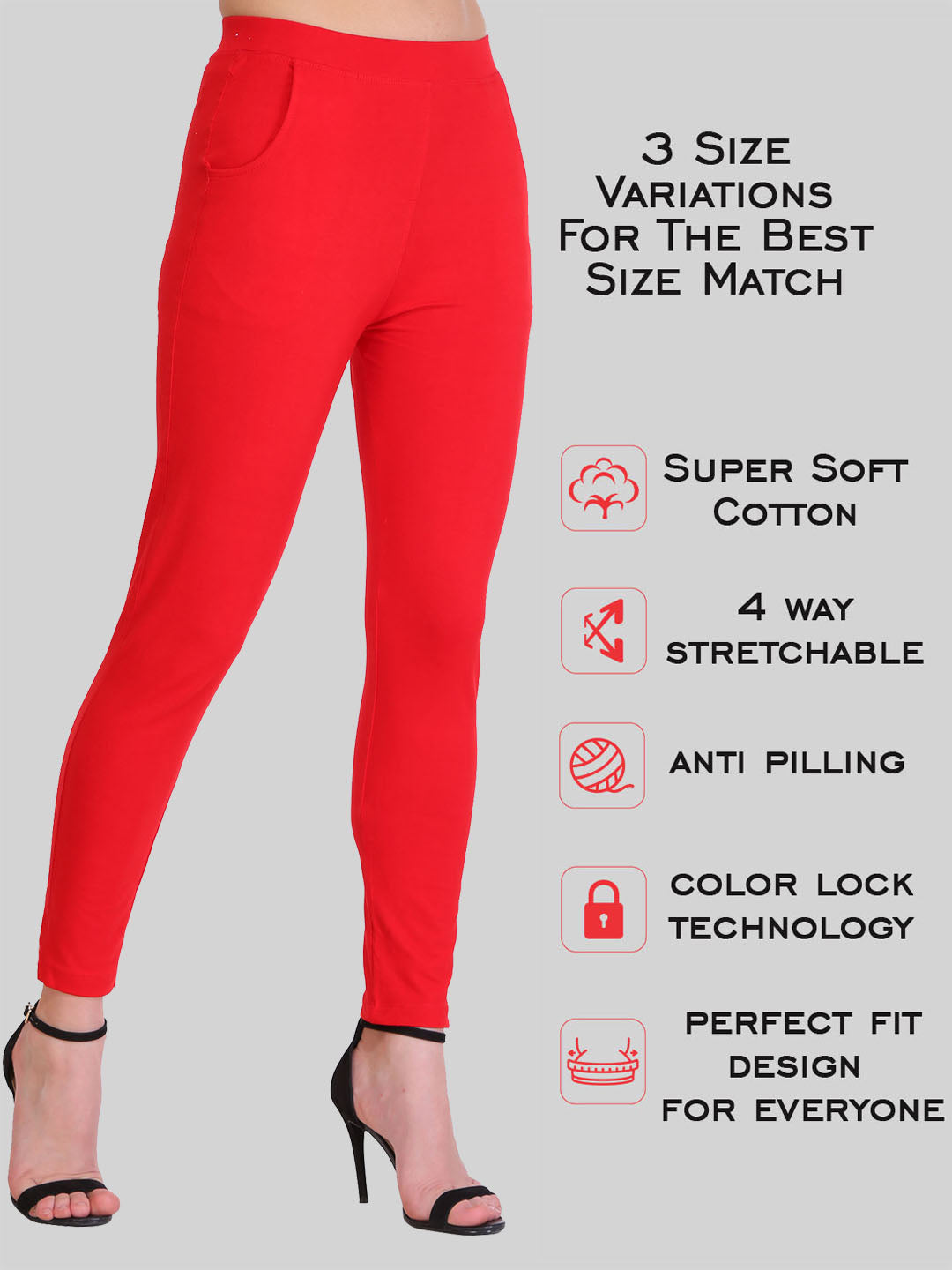 Women leggings Red